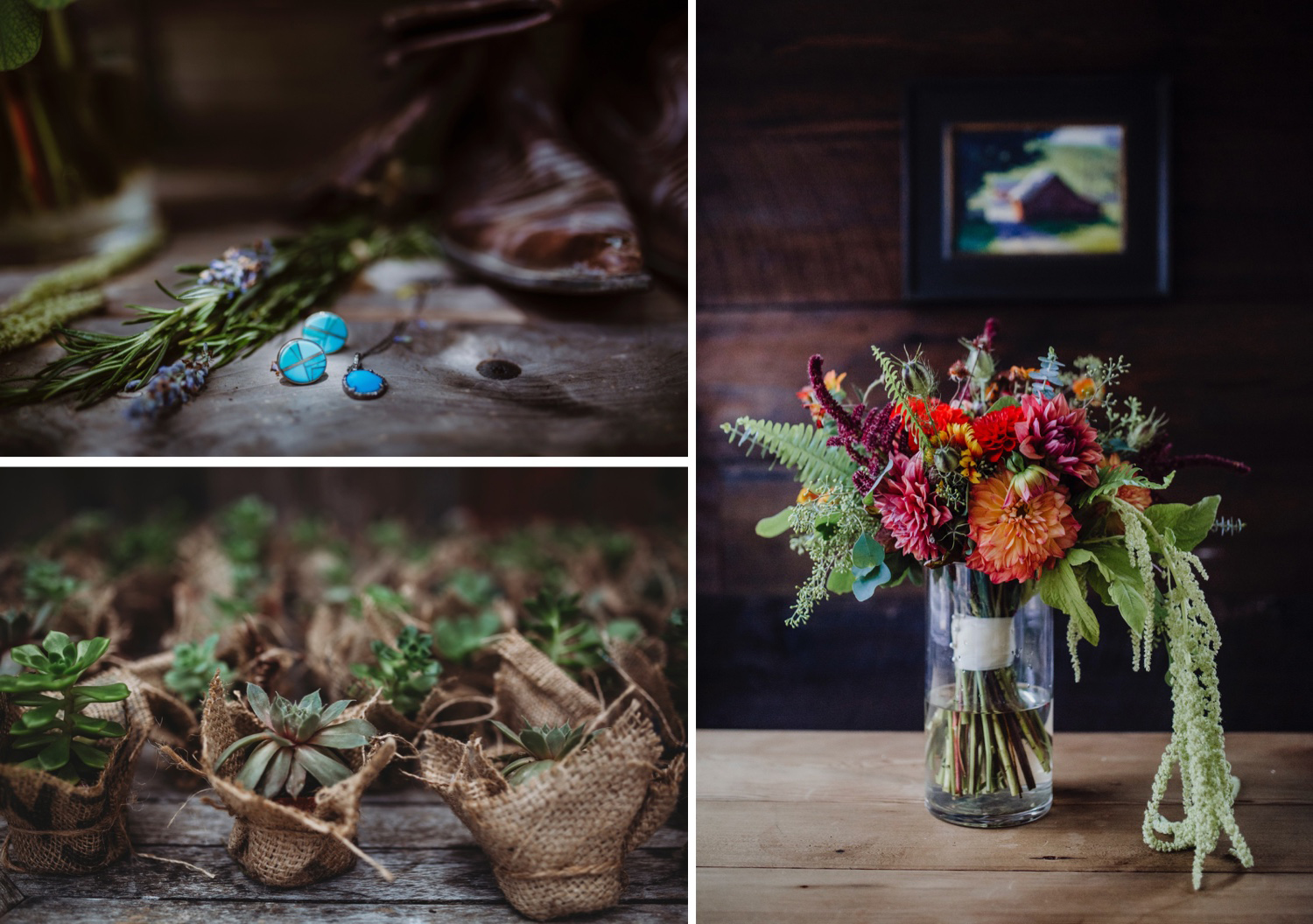wedding-favors_Becca-Henry-Wedding-Photography_wedding-jewelry_Dahlia-bouquet_Succulent-wedding-favors_Stemple-Creek-Ranch-wedding-photography