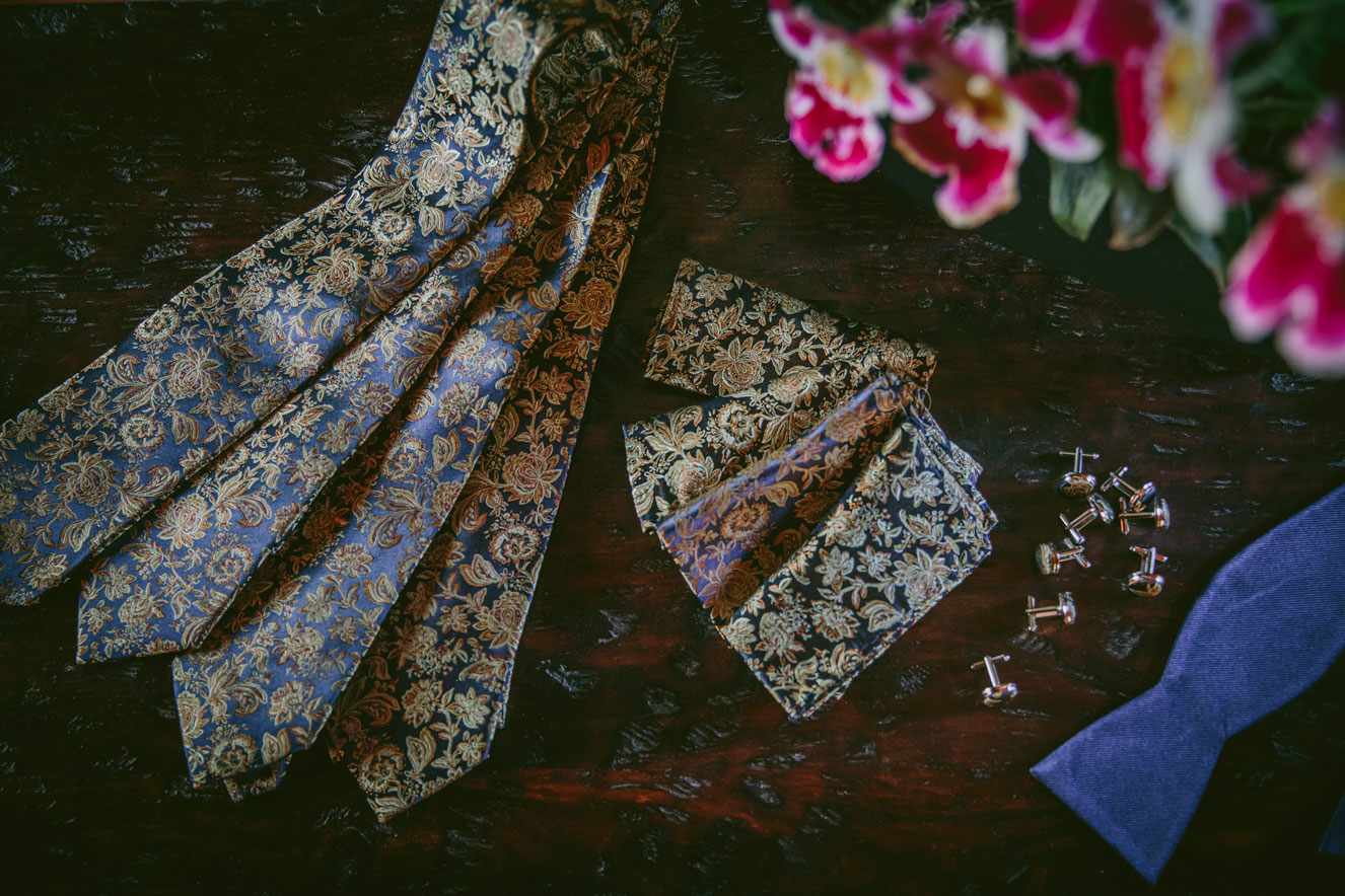 Photo of groomsmen's ties.
