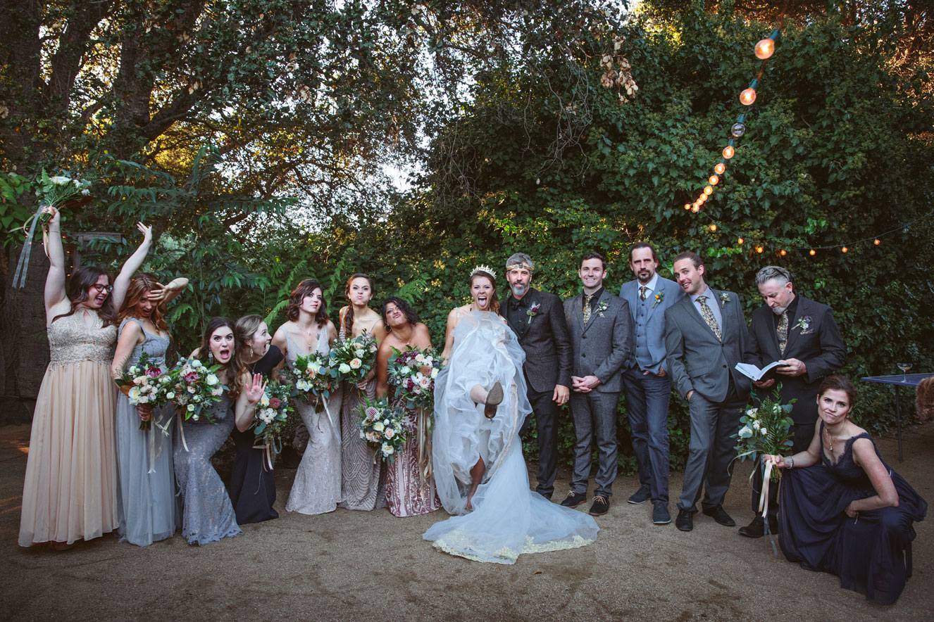 Photo of super fun wedding party by Becca Henry Photography