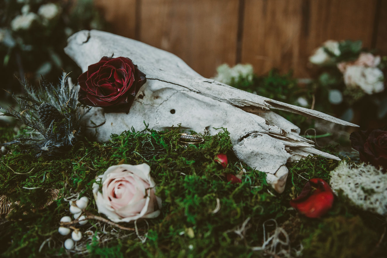 Off beat decor for the Game of Thrones themed wedding