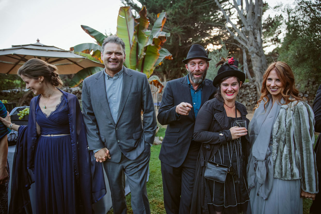 Photos of guests at a Carmel wedding reception.