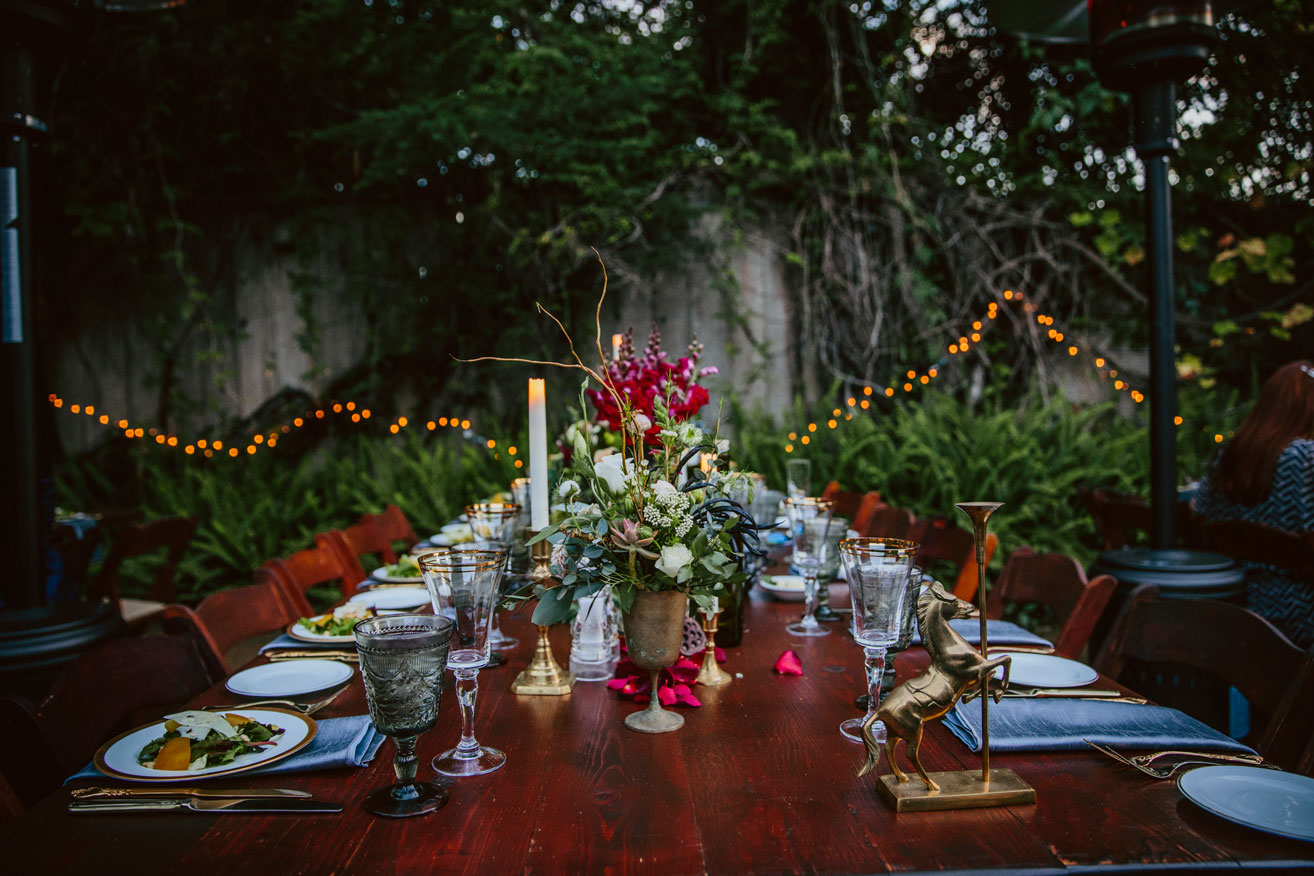 Table decor at Carmel Wedding