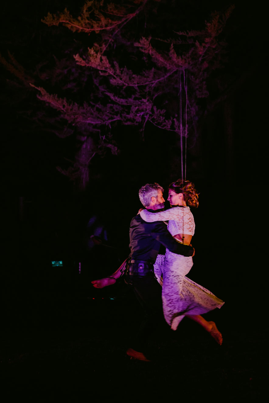 Bride and groom's first dance was a beautiful aerial piece. ..done to Game of Thrones theme song