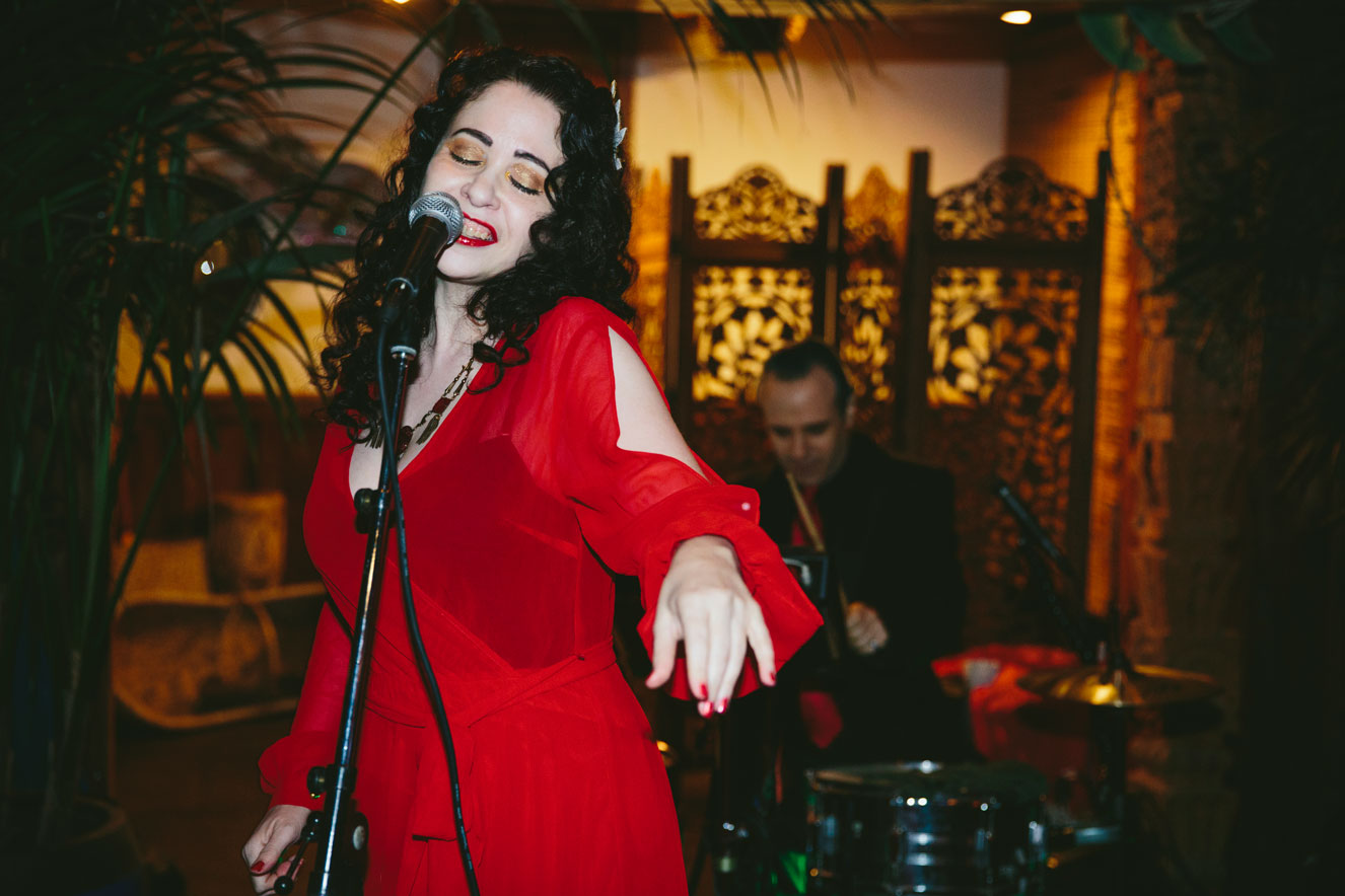 Singer at Holly Farms Wedding reception