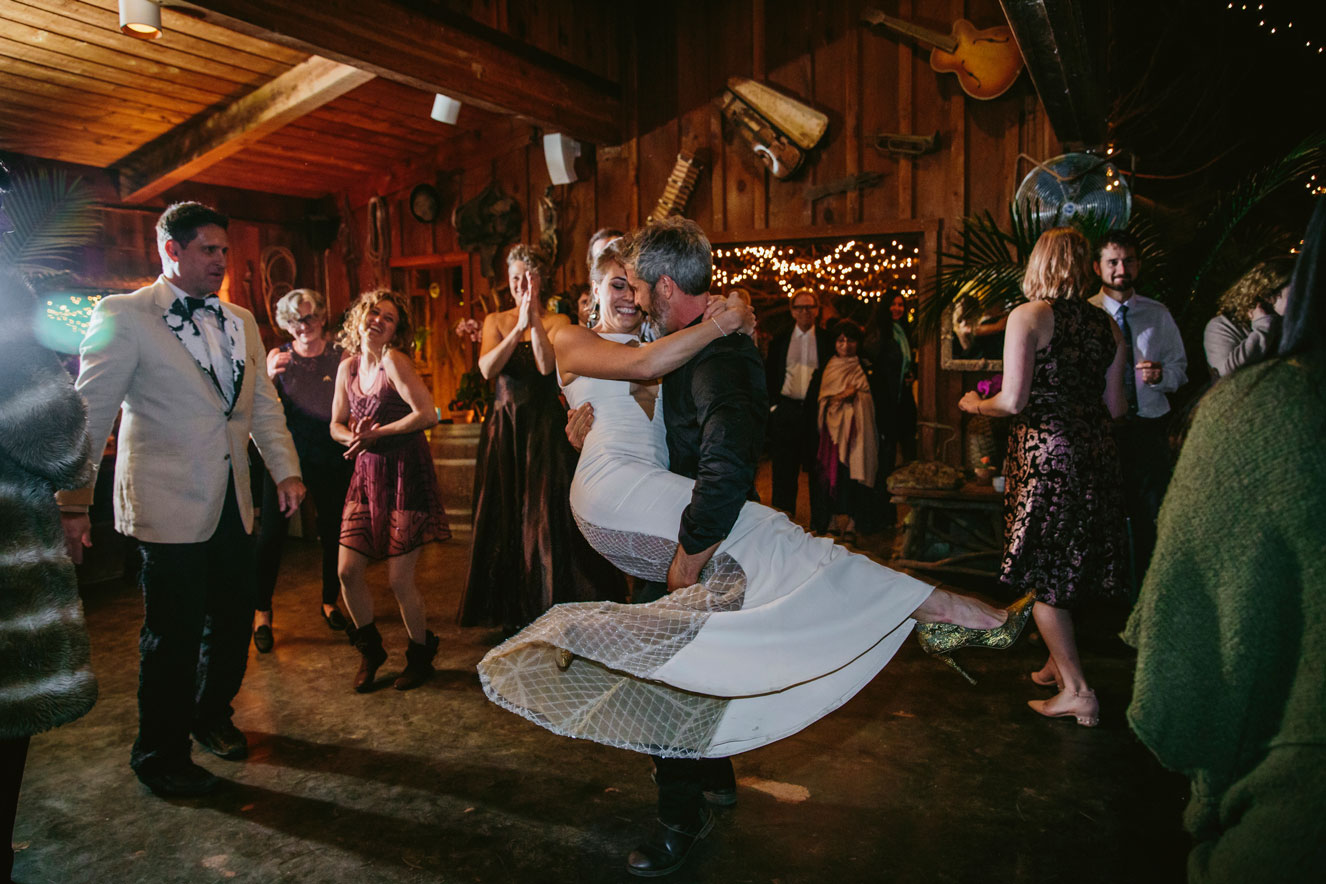 Bride and groom have some amazing dance moves at their Holly Farms Wedding reception