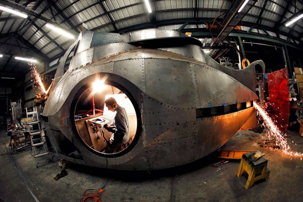 Industrial manufacturing process for creative professionals' branding projects.