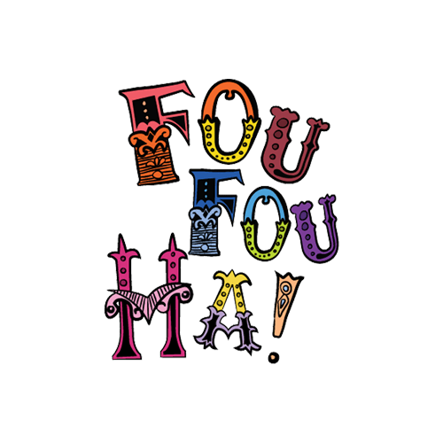 Thank You message in bright, playful typography with intricate designs and lively colors.