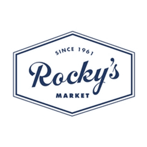 Rocky's Market logo featuring "Since 1961" and classic design elements.